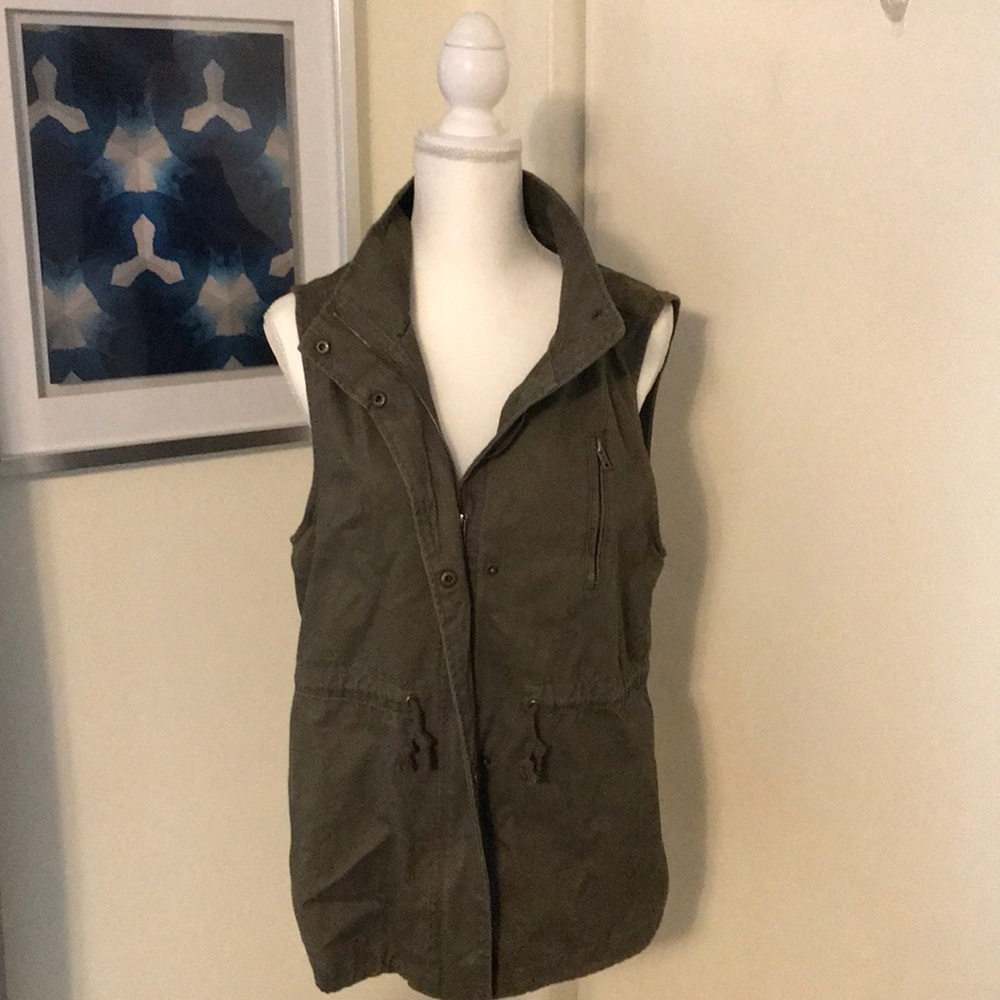 Olive green vest
